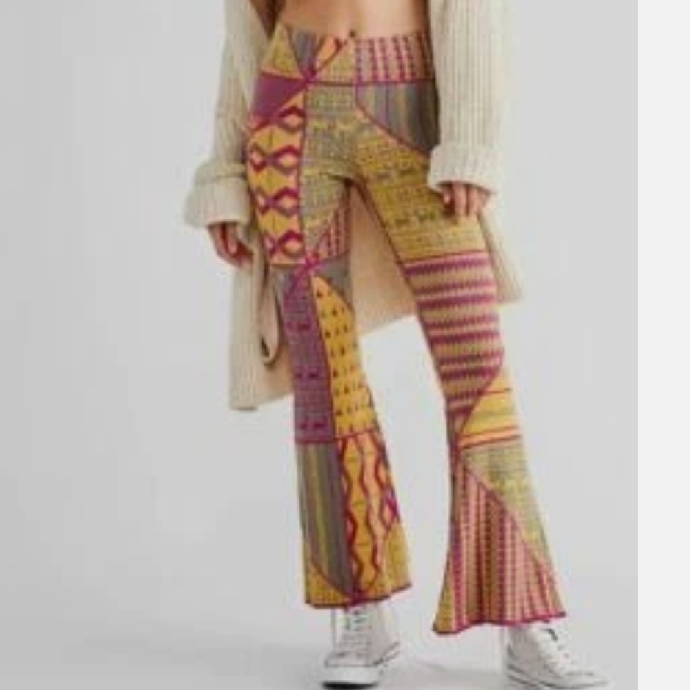 Free People Kaleidoscope Sweater Flare Pants